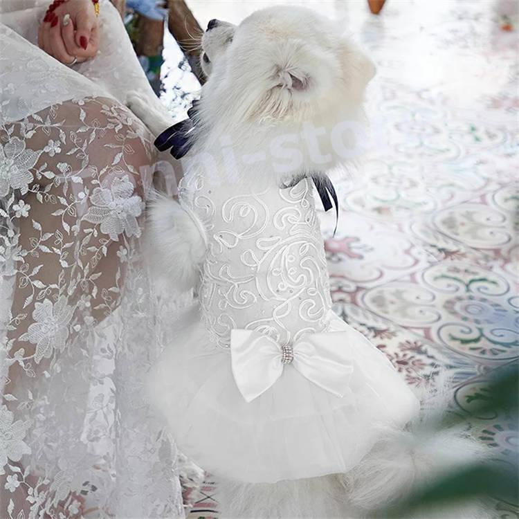 ペット服 猫服 ウェディングドレス 犬服 ドッグウェア キャットウェア フォーマル 結婚式 挙式 洋服 猫 ウェディング ドレス Peta12 てんいストア 通販 Yahoo ショッピング