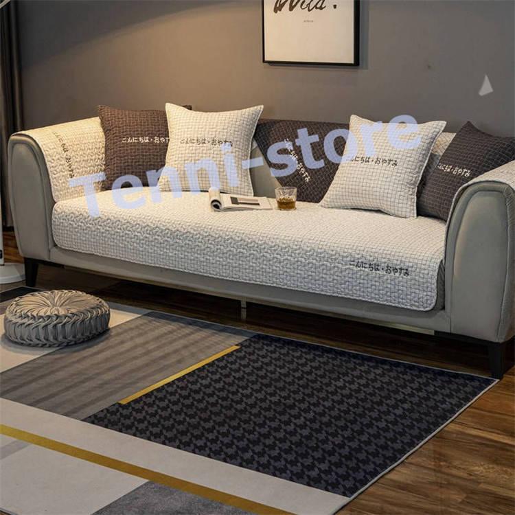 ソファーカバー マルチカバー 綿100% ソファーシーツ 汚れ防止 キズ防止 洗濯可 sofa リビング 滑り止め 犬猫対策 ダイニング フリル付き|tenni-store|02