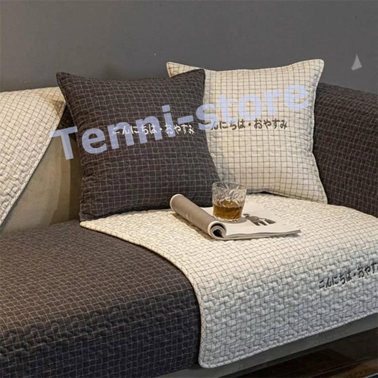 ソファーカバー マルチカバー 綿100% ソファーシーツ 汚れ防止 キズ防止 洗濯可 sofa リビング 滑り止め 犬猫対策 ダイニング フリル付き|tenni-store|04
