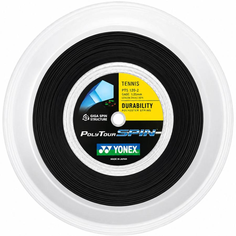 YONEX（ヨネックス） ポリツアースピン ブラック（1.20mm / 1.25mm 