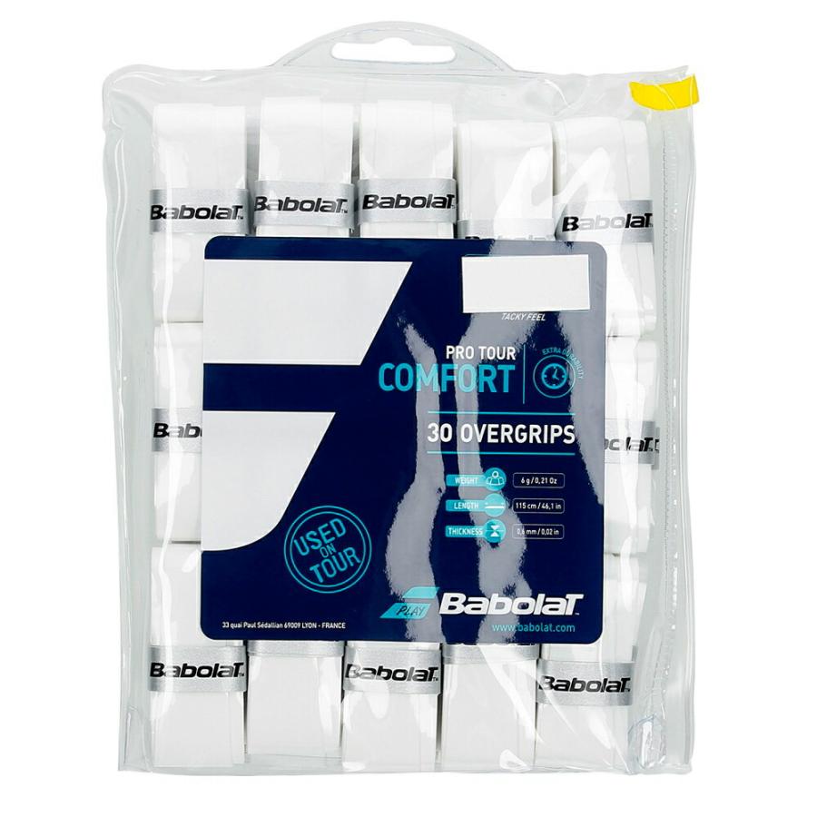 Babolat（バボラ） プロツアー オーバーグリップテープ 30本入（白