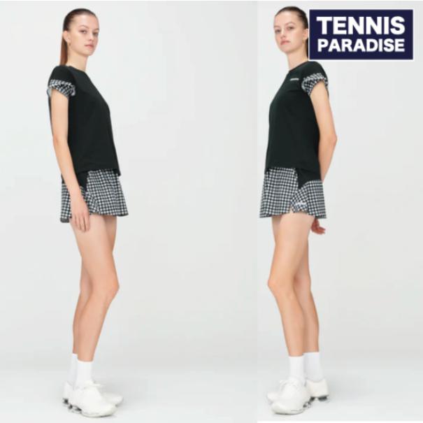 2024 Admiral アドミラル テニスウェア レディース ギンガムチェッククロスフレアスリーブTシャツ (ATLA414)｜tennis-paradise｜05