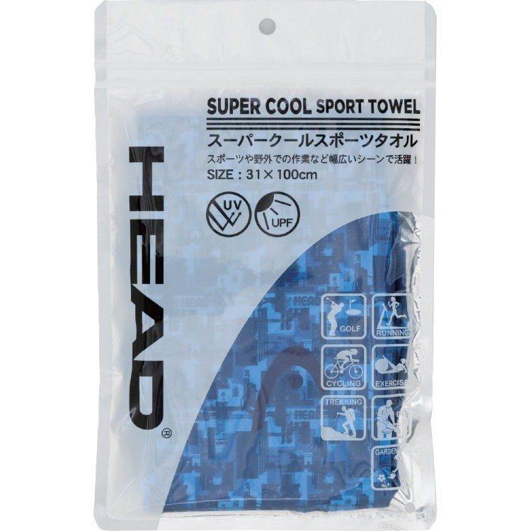 HEAD ヘッド テニスタオル アクセサリ スーパークールスポーツタオル / SUPER COOL SPORT TOWEL (HD-210) ブルー・ブラック｜tennis-paradise｜03