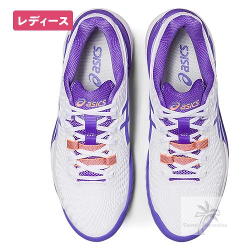 特価！ asics アシックス テニスシューズ ゲルレゾリューション9 AC / GEL RESOLUTION 9 オールコート 用 (1042A208-101) ホワイト×アメジスト｜tennis-paradise｜04