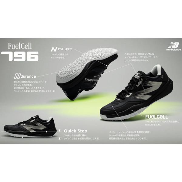 Fresh！New Balance ニューバランス テニスシューズ フューエルセル796 オムニクレー用 レディース / Fuelcell 796 v4 O 2E OC W (幅広) (WCO796Y42E) パープル｜tennis-paradise｜07