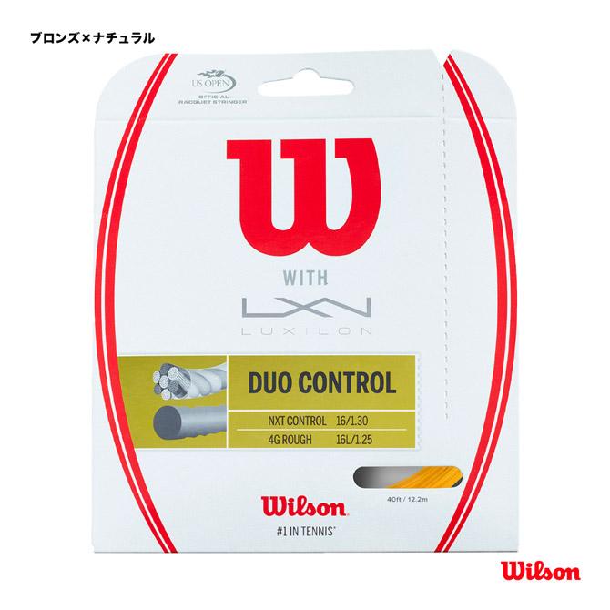 ウイルソン 日時指定 Wilson テニスガット 単張り デュオ コントロール 今年人気のブランド品や WRZ949720 16L×16 DUO ゴールド×ナチュラル CONTROL 125×132