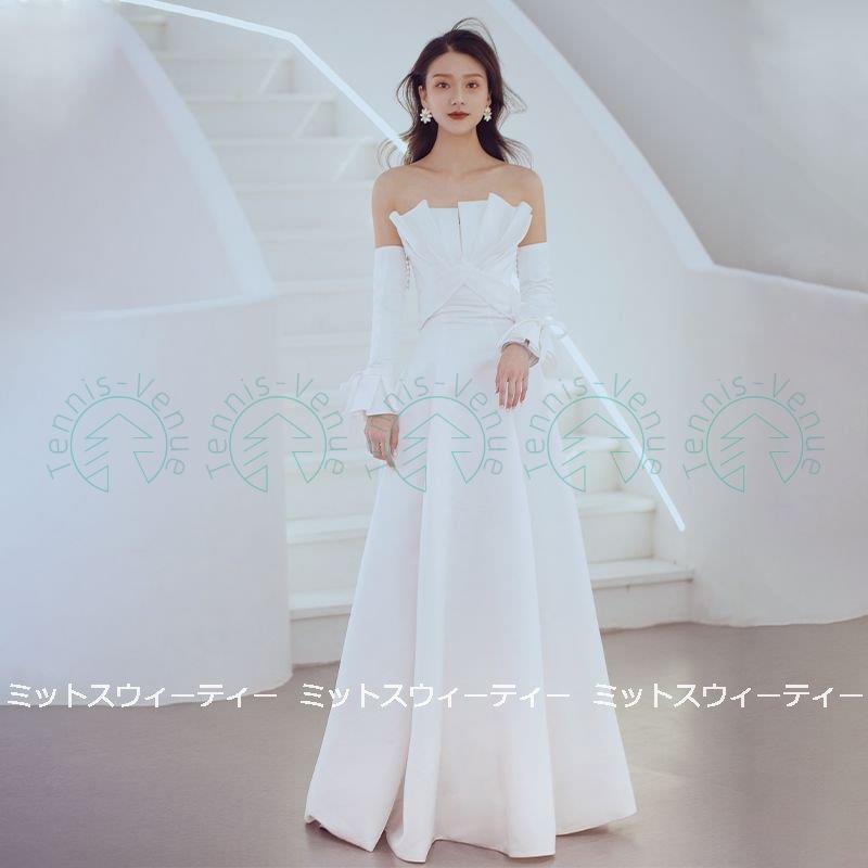 相場 ウェディングドレス 二次会 前撮り 海外挙式 花嫁 フォト オフショルダー 結婚式 ブライダル パーティードレス ロング 後撮り セミオーダー 大きいサイズ 白 買い超安い Goparis Fr