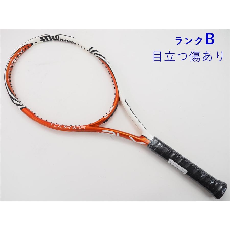 wilson - 中古 テニスラケット ウィルソン ツアー BLX 105 オレンジ×ホワイト 2011年モデル (G2)WILSON TOUR BLX 105 (ORANGE×WHITE) 2011 Wilson 中古 テニスラケット ウィルソン ツアー BLX 105