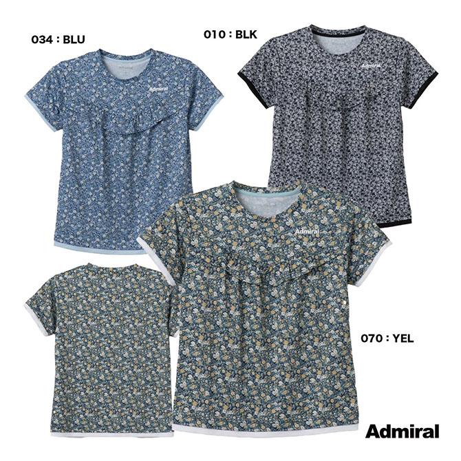 アドミラル フラワープリントギャザーTEE ATLA618 2026年春夏モデル Admiral Golf（アドミラルゴルフ） アドミラル Admiral テニスウェア