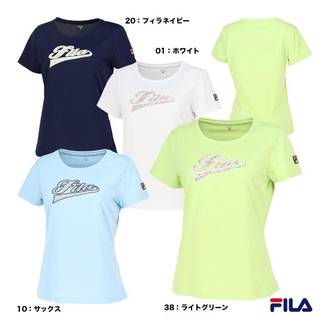 FILA フィラ テニスウェア レディス アップリケTシャツ VL2808 FILA フィラ テニスウェア レディス アップリケTシャツ VL2808