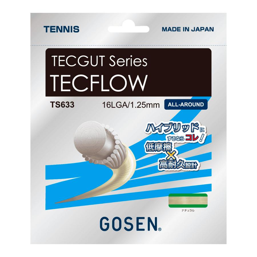 GOSEN（ゴーセン） テニスガット 単張り テックフロー 16L（TECFLOW