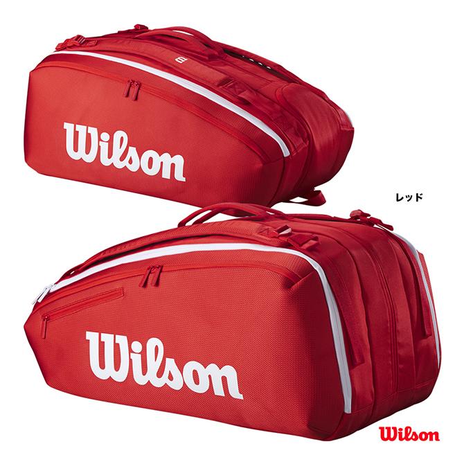 Wilson（ウイルソン） テニスバッグ SUPER TOUR WILSON RED 15PK