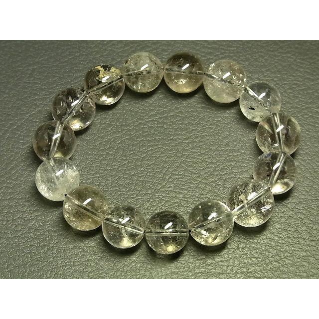 パワーストーン 天然石 大粒 ヒマラヤ エレスチャル水晶 ブレスレット 14〜15mm レインボー入り ElestialB65 【Felistone】_1