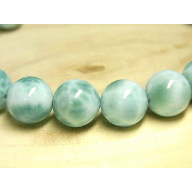 パワーストーン 天然石 最高級 ラリマー ブルー・ペクトライト ブレスレット 10〜10.5mm LarimarB10 【Felistone】の画像