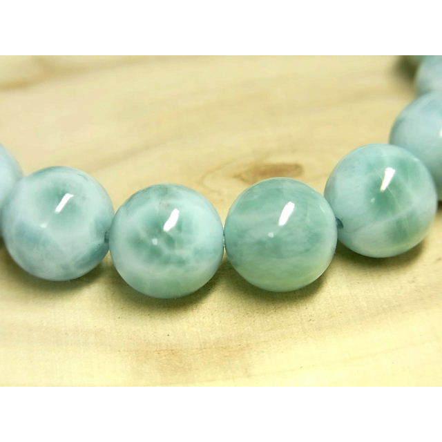 パワーストーン 天然石 最高級 ラリマー ブルー・ペクトライト ブレスレット 10〜10.5mm LarimarB10 【Felistone】の画像