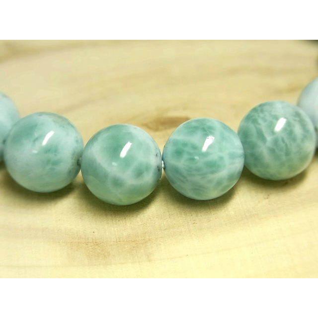 パワーストーン 天然石 最高級 ラリマー ブルー・ペクトライト ブレスレット 10〜10.5mm LarimarB10 【Felistone】の画像