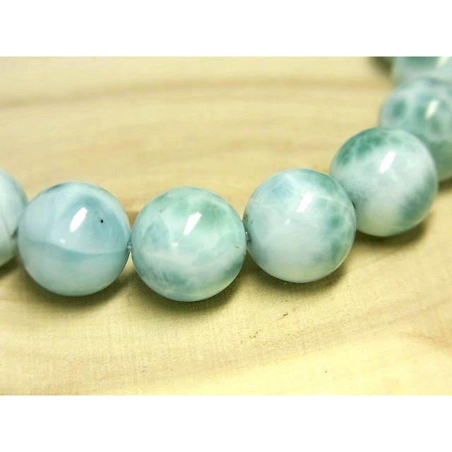 パワーストーン 天然石 最高級 ラリマー ブルー・ペクトライト ブレスレット 10〜10.5mm LarimarB10 【Felistone】の画像