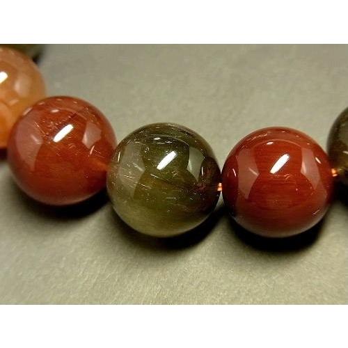 パワーストーン 天然石 超大粒 オレンジ・レッド・グリーンルチル