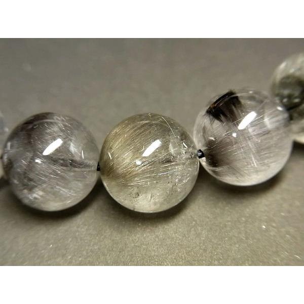 パワーストーン 天然石 プラチナルチル ルチルクォーツ 水晶 ブレスレット 12mm PTRB58 【Felistone】の画像