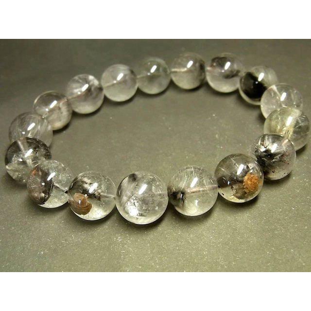 パワーストーン 天然石 最高級 プラチナルチル ルチルクォーツ 水晶 ブレスレット 12〜13mm PTRB81 【Felistone】の画像