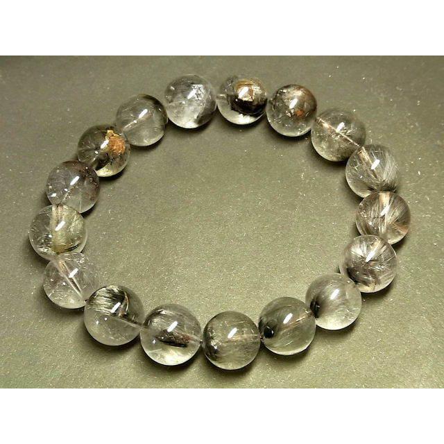 パワーストーン 天然石 最高級 プラチナルチル ルチルクォーツ 水晶 ブレスレット 12〜13mm PTRB81 【Felistone】の画像