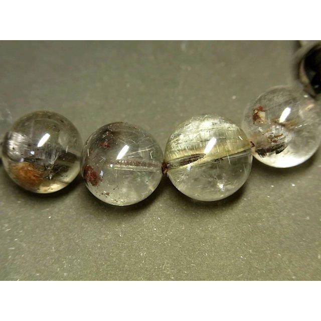 パワーストーン 天然石 最高級 プラチナルチル ルチルクォーツ 水晶 ブレスレット 12〜13mm PTRB81 【Felistone】の画像