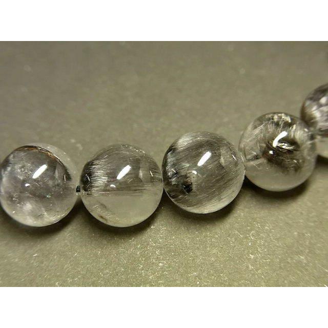 パワーストーン 天然石 プラチナルチル ルチルクォーツ 水晶 ブレスレット 10.5〜11mm PTRB95 【Felistone】の画像