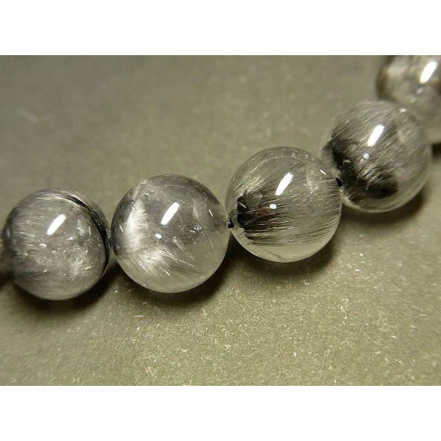 パワーストーン 天然石 プラチナルチル ルチルクォーツ 水晶 ブレスレット 10.5〜11mm PTRB95 【Felistone】の画像