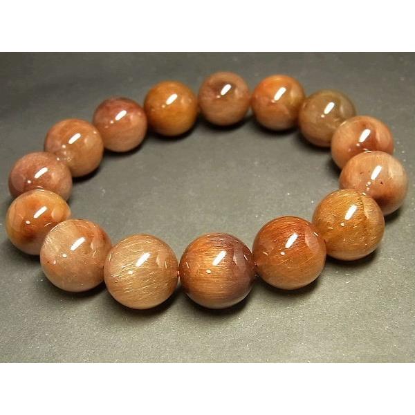 パワーストーン 天然石 大粒 キャツアイ ラビットヘアルチル ルチルクォーツ 水晶 ブレスレット 14.5〜15mm RAHRB33 【Felistone】