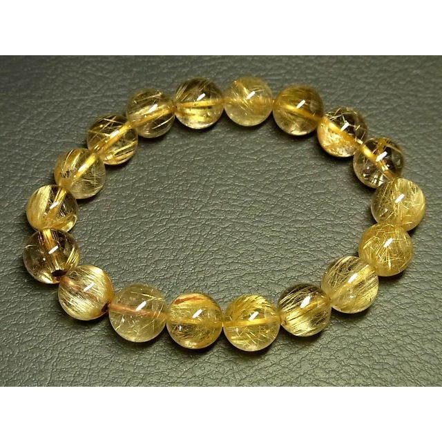 パワーストーン 天然石 高透明 タイチンルチル ルチルクォーツ 水晶ブレスレット 11〜11.5mm TRB1483 【Felistone】の画像
