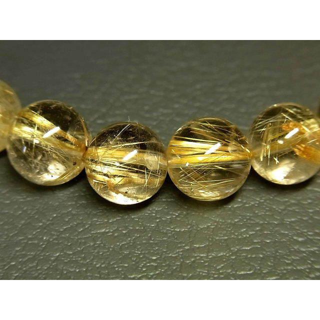 パワーストーン 天然石 高透明 タイチンルチル ルチルクォーツ 水晶ブレスレット 11〜11.5mm TRB1483 【Felistone】の画像