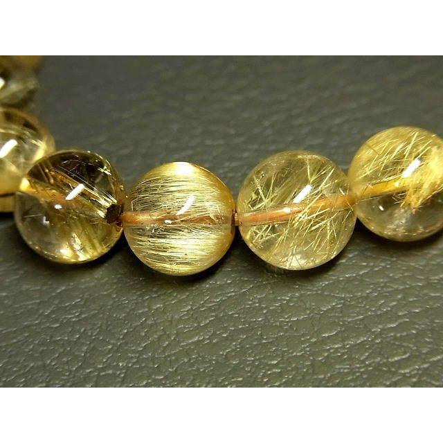パワーストーン 天然石 高透明 タイチンルチル ルチルクォーツ 水晶ブレスレット 11〜11.5mm TRB1483 【Felistone】の画像