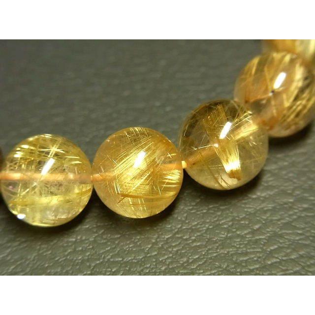 パワーストーン 天然石 極上 高透明 タイチンルチル ルチルクォーツ 水晶ブレスレット 12mm TRB1485 【Felistone】の画像