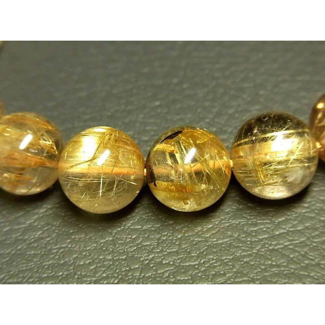 パワーストーン 天然石 極上 高透明 タイチンルチル ルチルクォーツ 水晶ブレスレット 12mm TRB1485 【Felistone】の画像