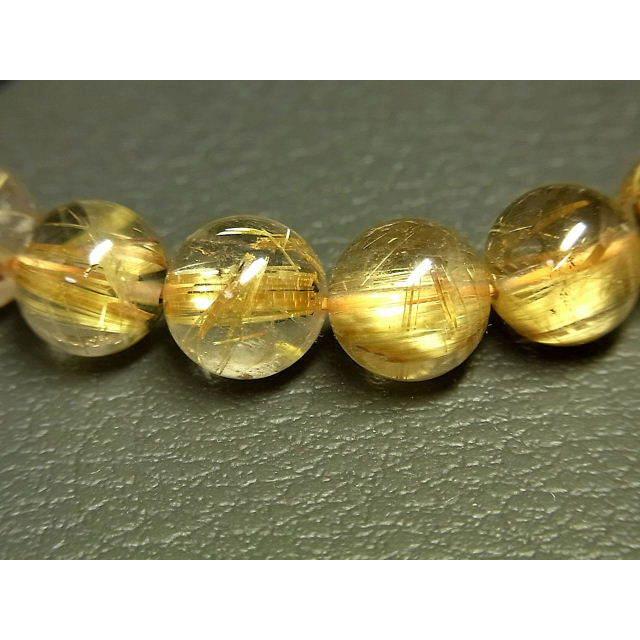 パワーストーン 天然石 最高級 高透明 タイチンルチル ルチルクォーツ 水晶ブレスレット 10mm TRB1500 【Felistone】の画像