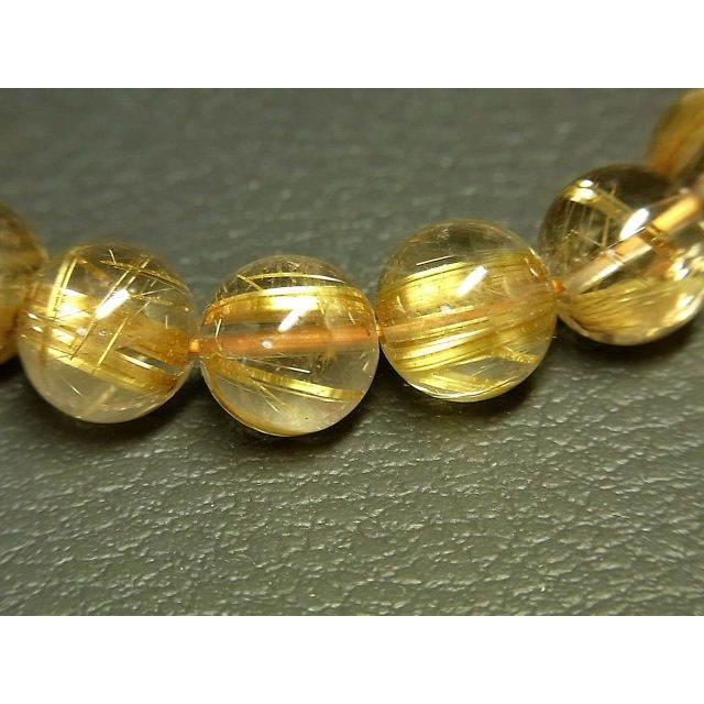 パワーストーン 天然石 最高級 高透明 タイチンルチル ルチルクォーツ 水晶ブレスレット 10mm TRB1500 【Felistone】の画像