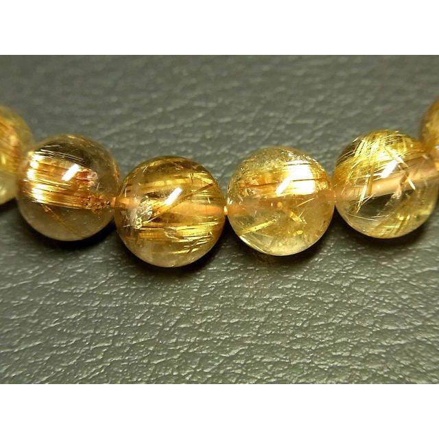 パワーストーン 天然石 最高級 タイチンルチル ルチルクォーツ 水晶ブレスレット 11〜11.5mm TRB1509 【Felistone】の画像