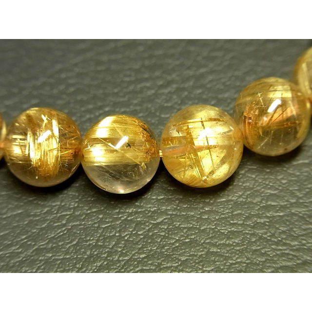 パワーストーン 天然石 最高級 タイチンルチル ルチルクォーツ 水晶ブレスレット 11〜11.5mm TRB1509 【Felistone】の画像