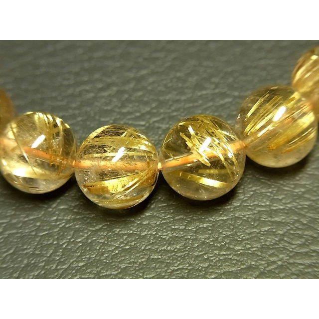 パワーストーン 天然石 極上 高透明 タイチンルチル ルチルクォーツ 水晶ブレスレット 11〜11.5mm TRB1510 【Felistone】の画像
