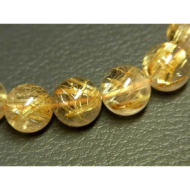 パワーストーン 天然石 極上 高透明 タイチンルチル ルチルクォーツ 水晶ブレスレット 11〜11.5mm TRB1510 【Felistone】の画像