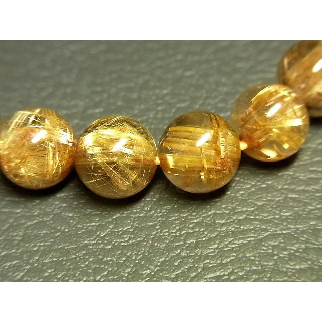 パワーストーン 天然石 最高級 タイチンルチル ルチルクォーツ 水晶ブレスレット 10mm TRB1350 【Felistone】の画像