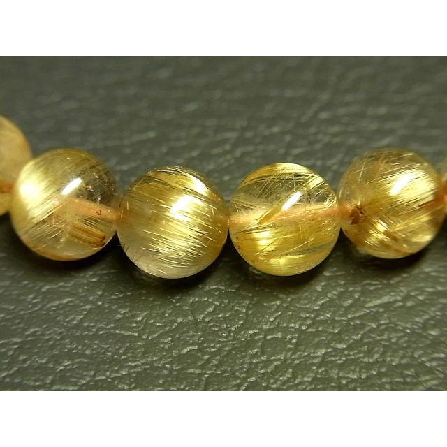 パワーストーン 天然石 最高級 キャッツアイ タイチンルチル ルチルクォーツ 水晶ブレスレット 8.5〜9mm TRB1357 【Felistone】の画像