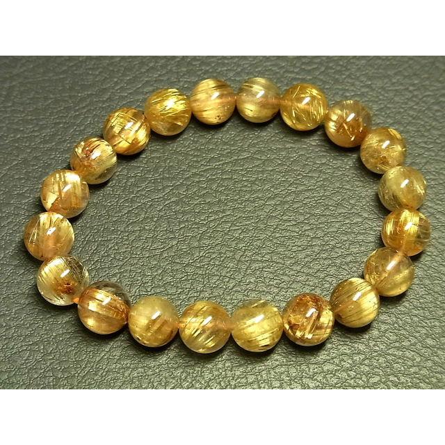 【極上,希少,美品】タイチンキャッツアイルチルクォーツ　９㎜　ブレスレット　レア 高品質+】タイチンキャッツアイルチルクォーツ 7mm～7.5mm玉