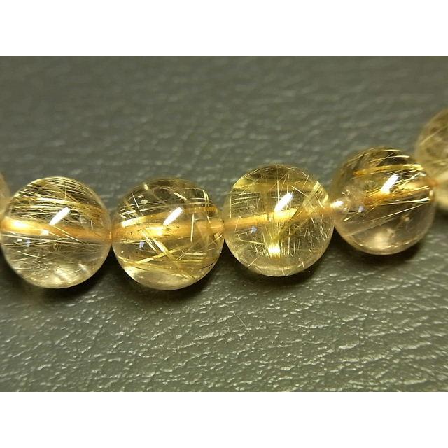 パワーストーン 天然石 タイチンルチル ルチルクォーツ 水晶ブレスレット 10.5mm 【Felistone】 TRB1369の画像