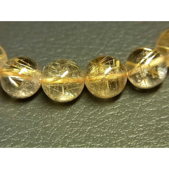 パワーストーン 天然石 タイチンルチル ルチルクォーツ 水晶ブレスレット 10.5mm 【Felistone】 TRB1369の画像