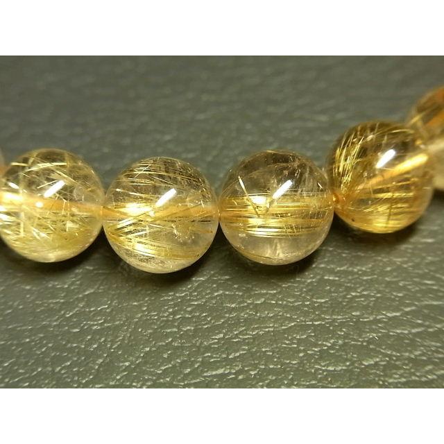 パワーストーン 天然石 タイチンルチル ルチルクォーツ 水晶ブレスレット 10.5mm 【Felistone】 TRB1369の画像