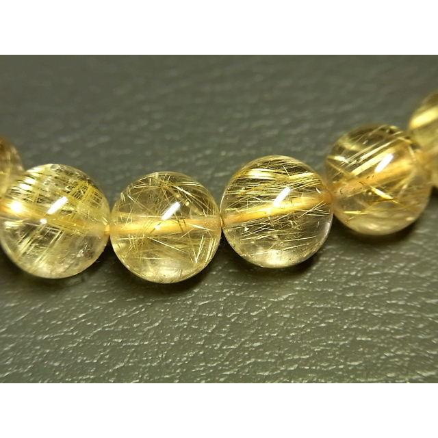 パワーストーン 天然石 タイチンルチル ルチルクォーツ 水晶ブレスレット 10.5mm 【Felistone】 TRB1369の画像