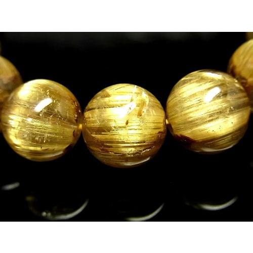 パワーストーン 天然石 最高級 タイチンルチルクォーツ 水晶ブレスレット 13〜14mm TRB470 【Felistone】｜tennkaku｜06