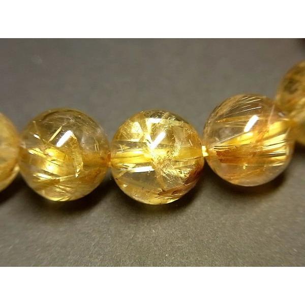 パワーストーン 天然石 最高級 高透明 タイチンルチル ルチルクォーツ 水晶ブレスレット 9〜10mm TRB1450 【Felistone】の画像