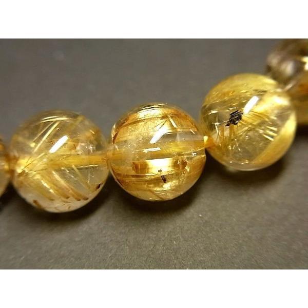 パワーストーン 天然石 最高級 高透明 タイチンルチル ルチルクォーツ 水晶ブレスレット 9〜10mm TRB1450 【Felistone】の画像